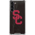 University of Southern California USC Black Distressed Galaxy S23 Plus Clear Case
