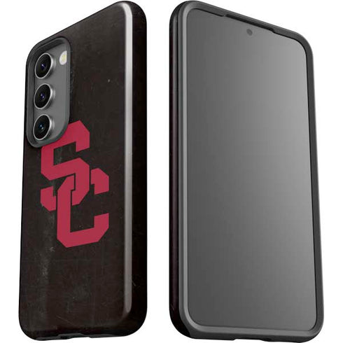 University of Southern California USC Black Distressed Galaxy S23 Pro Case