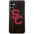 University of Southern California USC Black Distressed Galaxy S24 Plus Clear Case