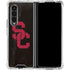 University of Southern California USC Black Distressed Galaxy Z Fold4 5G Clear Case