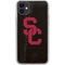 University of Southern California USC Black Distressed iPhone 11 Clear Case