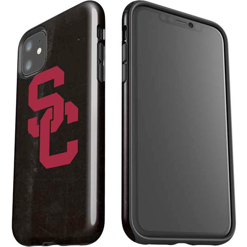 University of Southern California USC Black Distressed iPhone 11 Impact Case