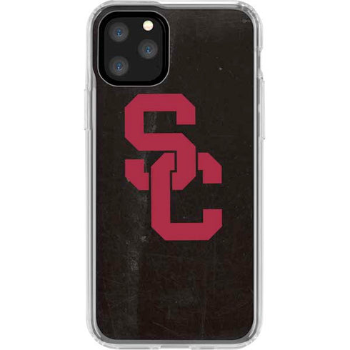University of Southern California USC Black Distressed iPhone 11 Pro Clear Case