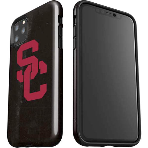 University of Southern California USC Black Distressed iPhone 11 Pro Max Impact Case