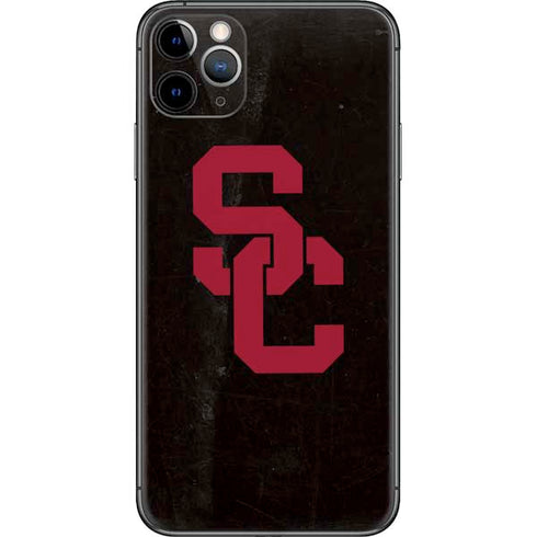 University of Southern California USC Black Distressed iPhone 11 Pro Max Skin