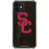 University of Southern California USC Black Distressed iPhone 12 Clear Case