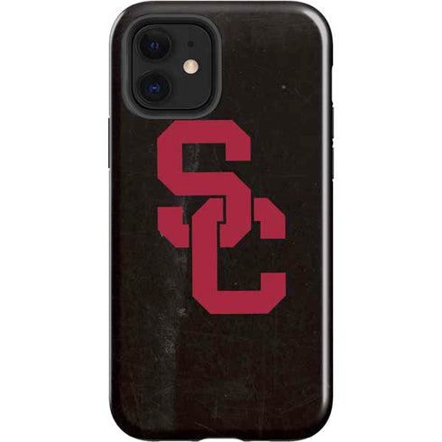 University of Southern California USC Black Distressed iPhone 12 Impact Case