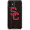 University of Southern California USC Black Distressed iPhone 12 Mini Clear Case