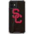 University of Southern California USC Black Distressed iPhone 12 Mini Clear Case