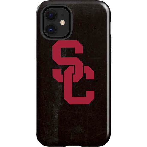 University of Southern California USC Black Distressed iPhone 12 Mini Impact Case