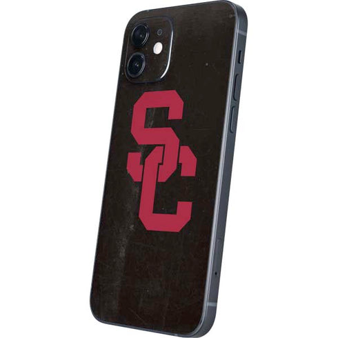 University of Southern California USC Black Distressed iPhone 12 Mini Skin