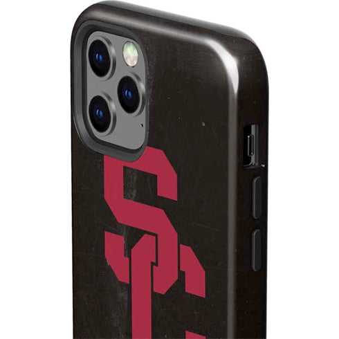 University of Southern California USC Black Distressed iPhone 12 Pro Impact Case