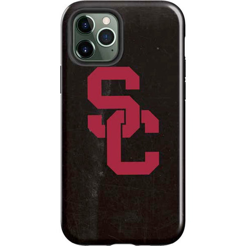 University of Southern California USC Black Distressed iPhone 12 Pro Max Impact Case