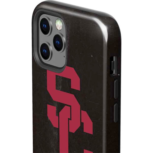 University of Southern California USC Black Distressed iPhone 12 Pro Max Impact Case