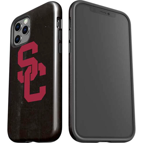 University of Southern California USC Black Distressed iPhone 12 Pro Max Impact Case