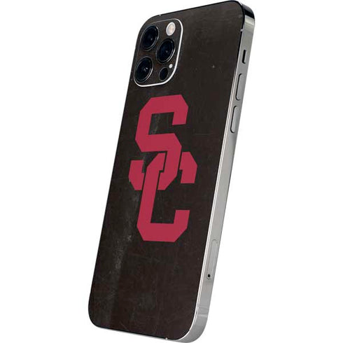 University of Southern California USC Black Distressed iPhone 12 Pro Skin
