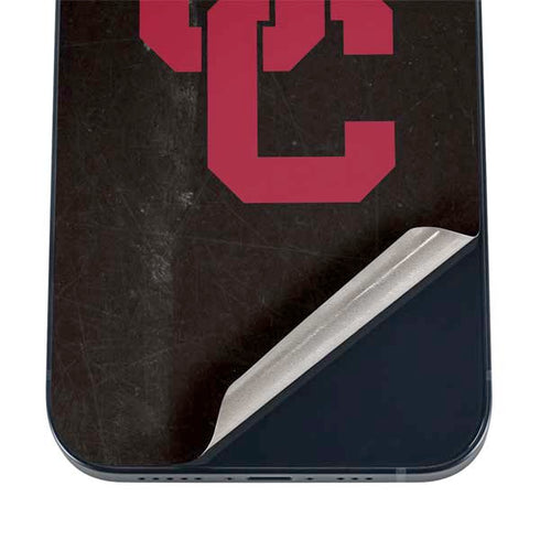 University of Southern California USC Black Distressed iPhone 12 Skin