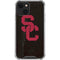 University of Southern California USC Black Distressed iPhone 13 Clear Case