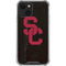 University of Southern California USC Black Distressed iPhone 13 Mini Clear Case