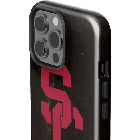 University of Southern California USC Black Distressed iPhone 13 Pro Max Impact Case