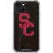 University of Southern California USC Black Distressed iPhone 14 Clear Case