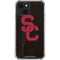 University of Southern California USC Black Distressed iPhone 14 Plus Clear Case