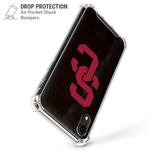 University of Southern California USC Black Distressed iPhone XR Clear Case