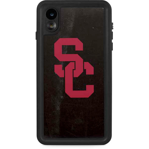 University of Southern California USC Black Distressed iPhone XR Waterproof Case