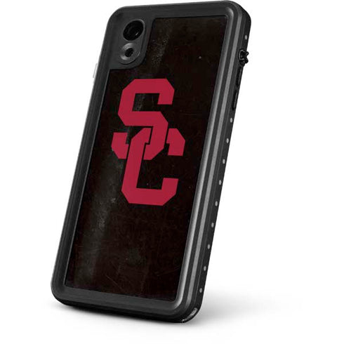 University of Southern California USC Black Distressed iPhone XR Waterproof Case