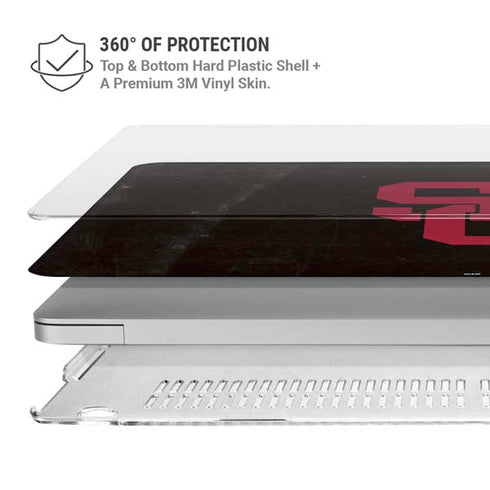 University of Southern California USC Black Distressed MacBook Air 15in (2023-2025) Case plus Skin