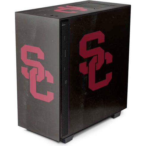 University of Southern California USC Black Distressed NZXT H510 Compact ATX Mid-Tower Case Skin