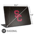 University of Southern California USC Black Distressed Universal Laptop 13in (10.6 x 7.6in) Skin