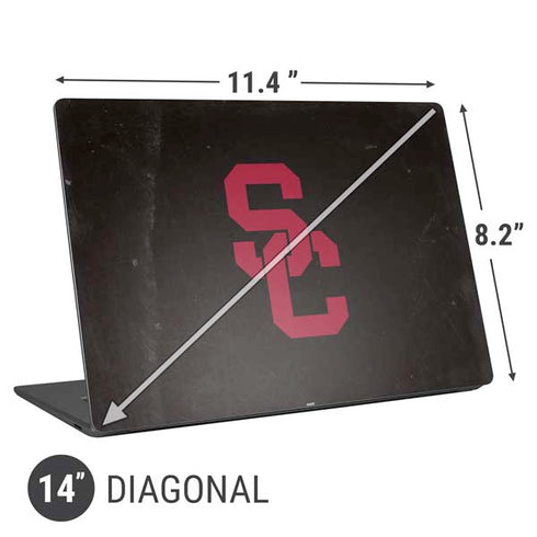 University of Southern California USC Black Distressed Universal Laptop 14in (11.4 x 8.2in) Skin