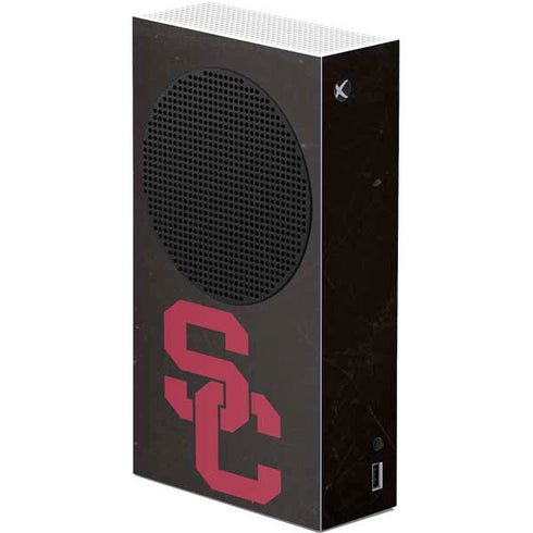 University of Southern California USC Black Distressed Xbox Series S Console Skin