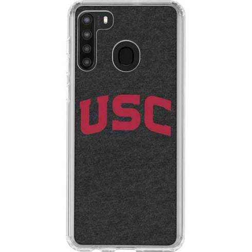 University of Southern California USC Bold Logo Galaxy A21 Clear Case