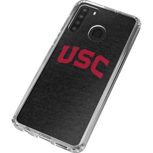 University of Southern California USC Bold Logo Galaxy A21 Clear Case
