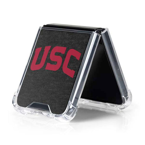 University of Southern California USC Bold Logo Galaxy Z Flip5 5G Clear Case