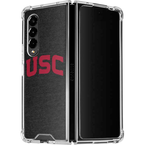 University of Southern California USC Bold Logo Galaxy Z Fold4 5G Clear Case