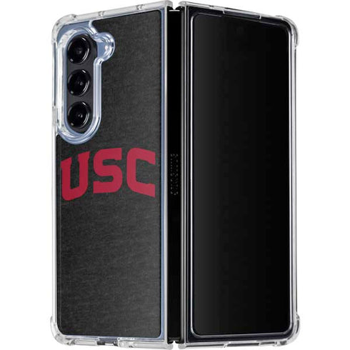 University of Southern California USC Bold Logo Galaxy Z Fold5 5G Clear Case