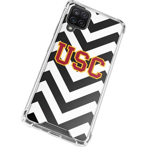 University of Southern California USC Chevron Galaxy A12 Clear Case