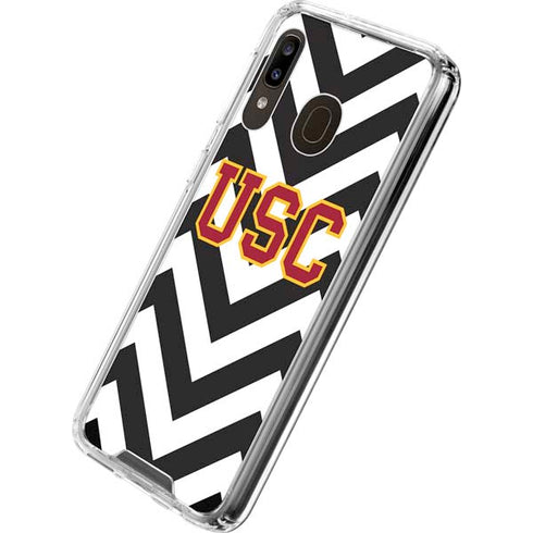University of Southern California USC Chevron Galaxy A30 Clear Case