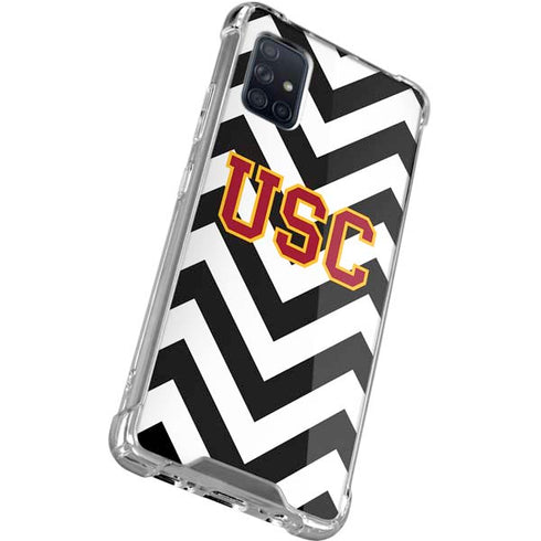 University of Southern California USC Chevron Galaxy A71 5G Clear Case