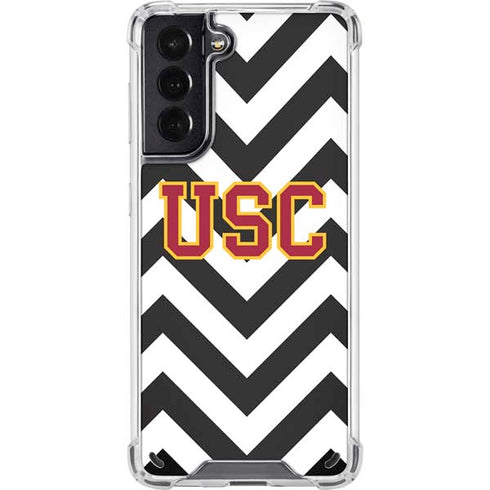University of Southern California USC Chevron Galaxy S21 5G Clear Case