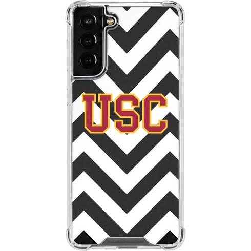 University of Southern California USC Chevron Galaxy S21 FE Clear Case