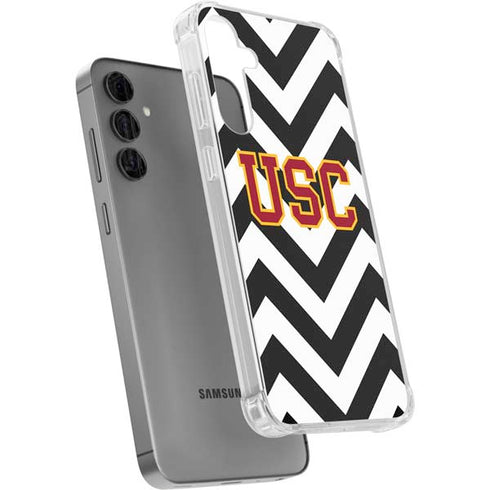 University of Southern California USC Chevron Galaxy S24 Plus Clear Case