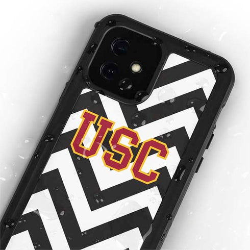 University of Southern California USC Chevron iPhone 12 Mini Waterproof Case