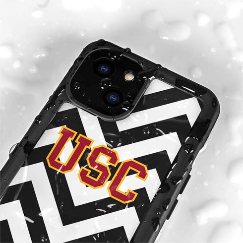 University of Southern California USC Chevron iPhone 13 Mini Waterproof Case