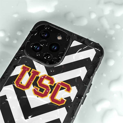 University of Southern California USC Chevron iPhone 14 Pro Max Waterproof Case