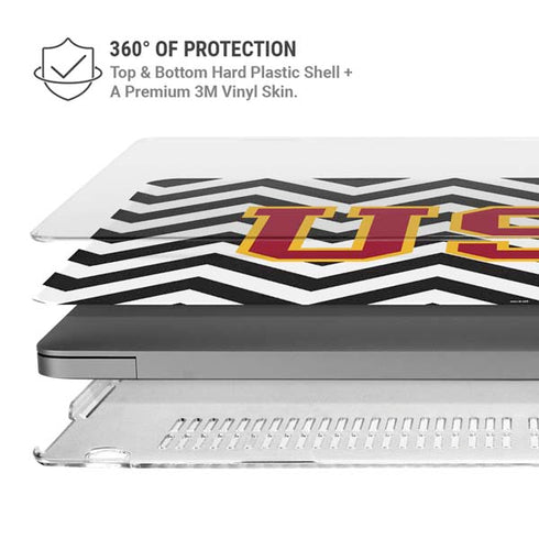 University of Southern California USC Chevron MacBook Pro 16in (2021-25) Case plus Skin