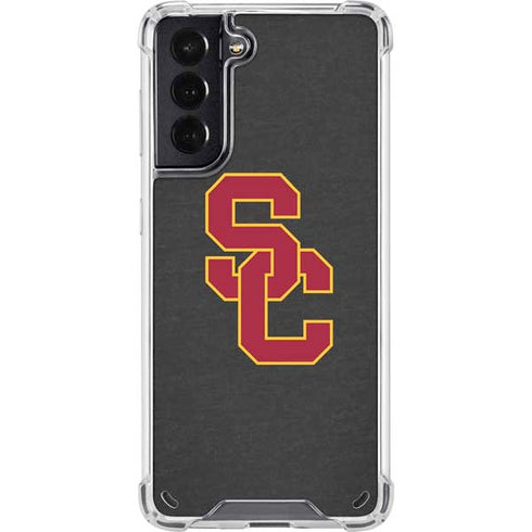 University of Southern California USC Dark Grey Logo Galaxy S21 5G Clear Case